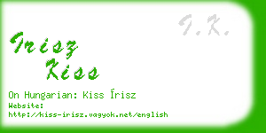 irisz kiss business card